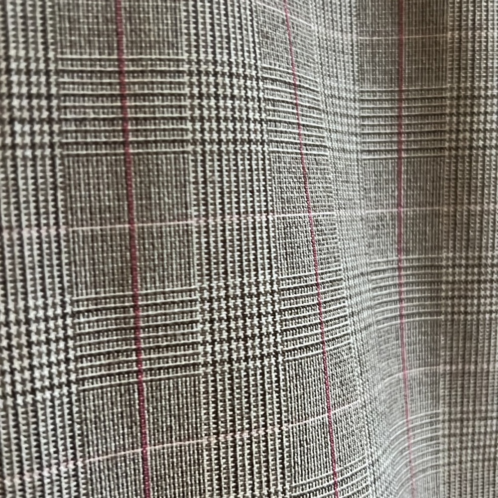 Like new Emma James stretch suit jacket and pants grey pink white black pattern - Picture 9 of 9